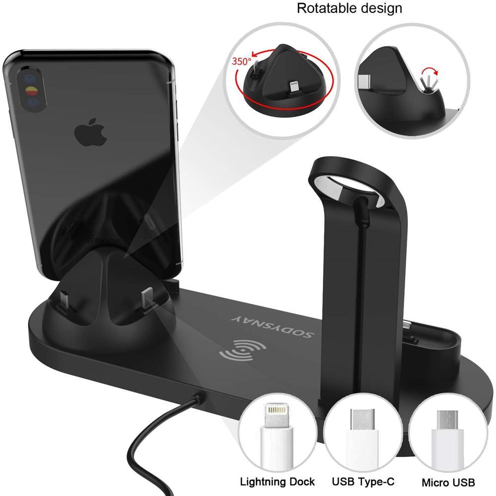 Charging Usb 3 In 1 Wireless Dock For Apple Watch Airpods