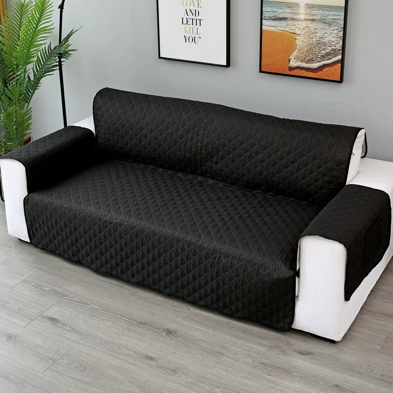 3 Seater High Stretch Sofa Cover Couch Lounge Protector Slipcovers With Two Side Pockets