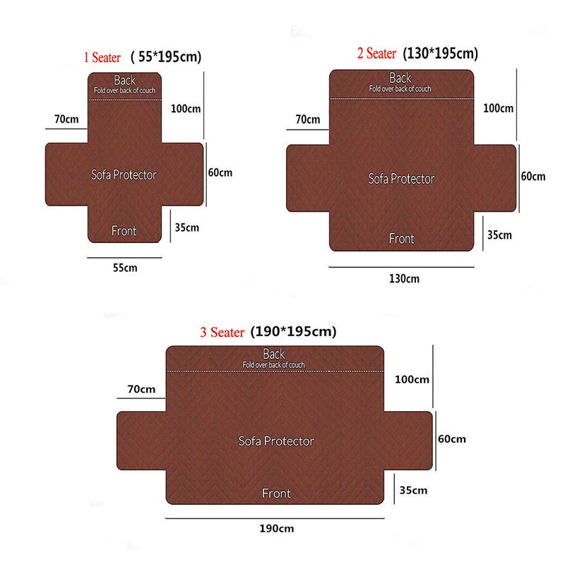 3 Seater High Stretch Sofa Cover Couch Lounge Protector Slipcovers With Two Side Pockets