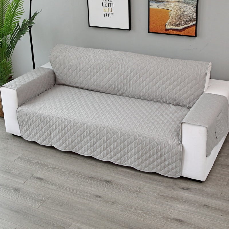 3 Seater High Stretch Sofa Cover Couch Lounge Protector Slipcovers With Two Side Pockets