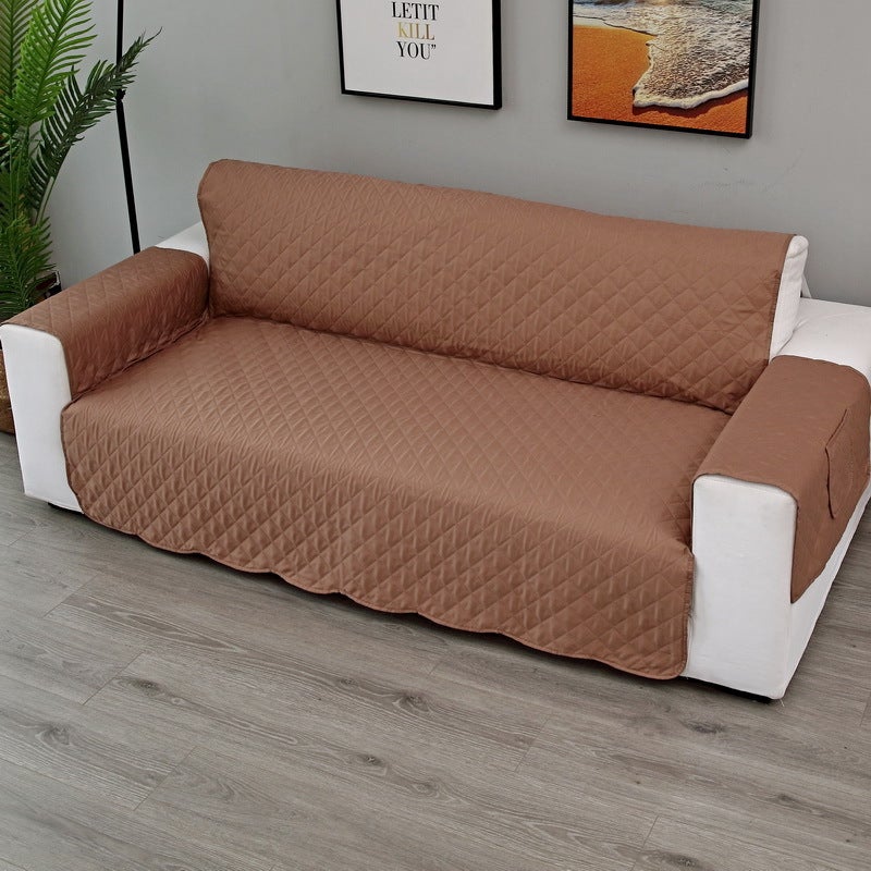 3 Seater High Stretch Sofa Cover Couch Lounge Protector Slipcovers With Two Side Pockets