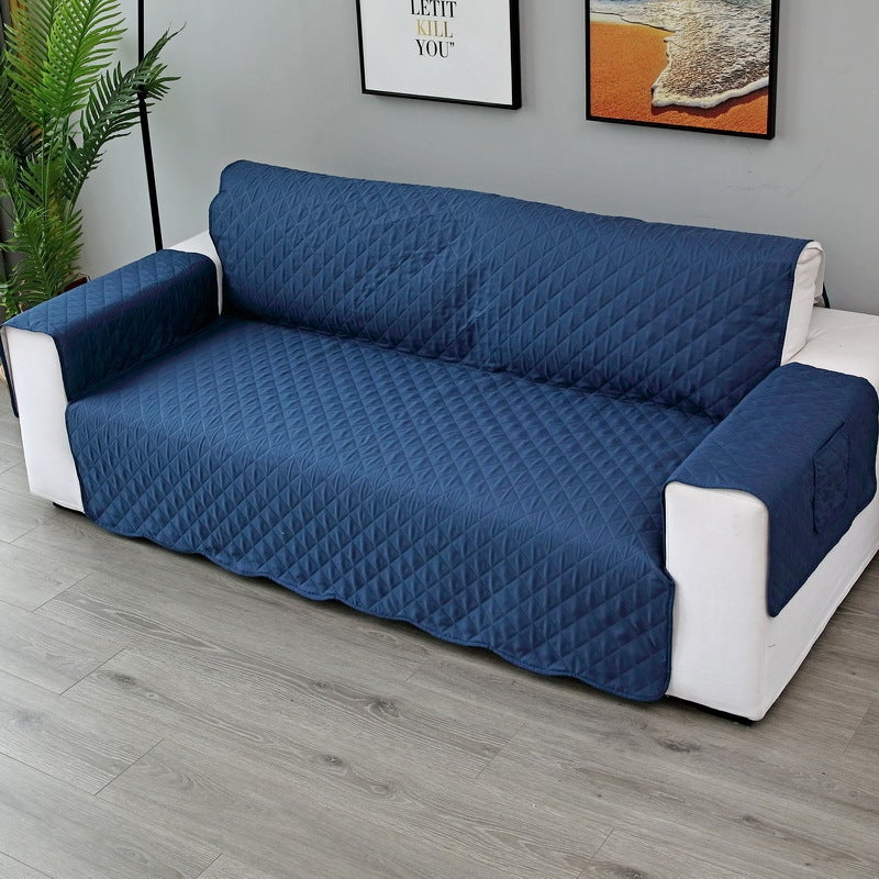 3 Seater High Stretch Sofa Cover Couch Lounge Protector Slipcovers With Two Side Pockets