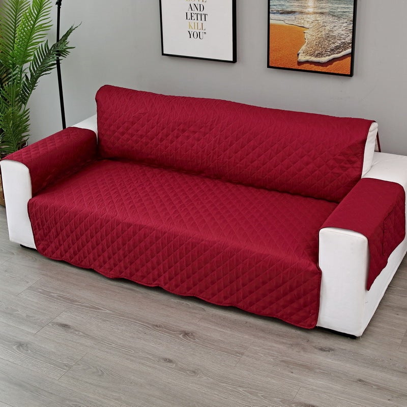 3 Seater High Stretch Sofa Cover Couch Lounge Protector Slipcovers With Two Side Pockets