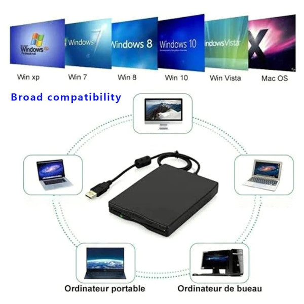 3.55 Inch Floppy Drive Portable Usb Mobile Disk 1.44Mb External Diskette Fdd For Laptop Notebook Computer