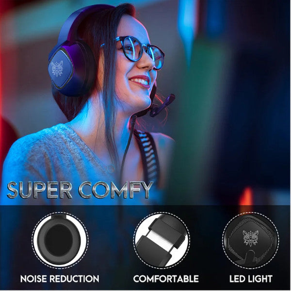 3.5Mm Gaming Headset Led Mic Headphone K19 Rgb Mobile Phone Computer Eating Chicken Headsets For Pc Laptop Ps4 Xbox