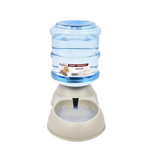 3.75L Large Automatic Pet Food Drink Dispenser Dog Cat Water Bowl Drinking Grey