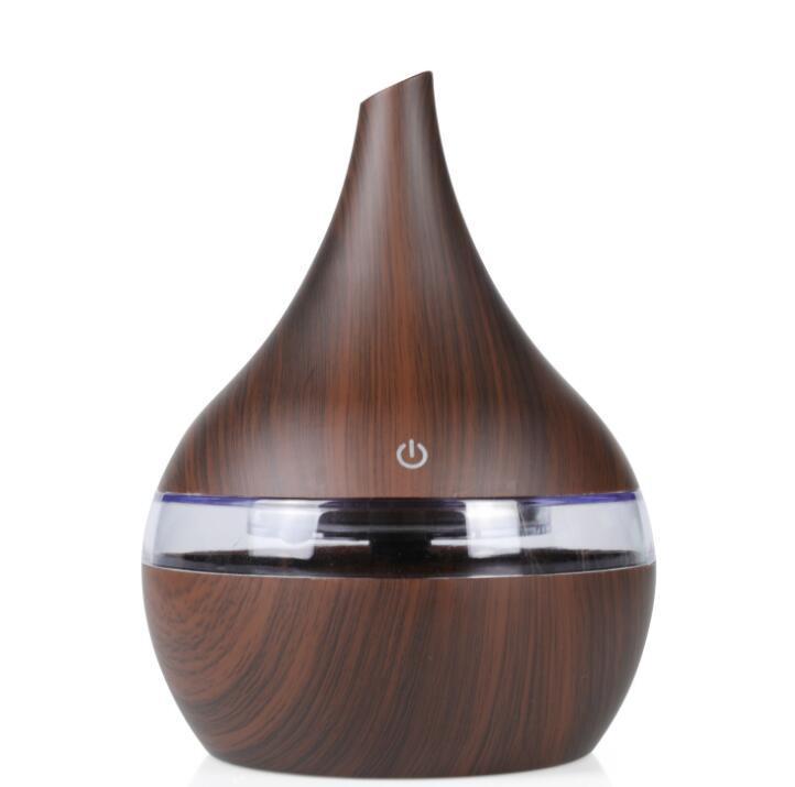 Air Diffusers 300Ml Wood Grain Usb Electric Aroma