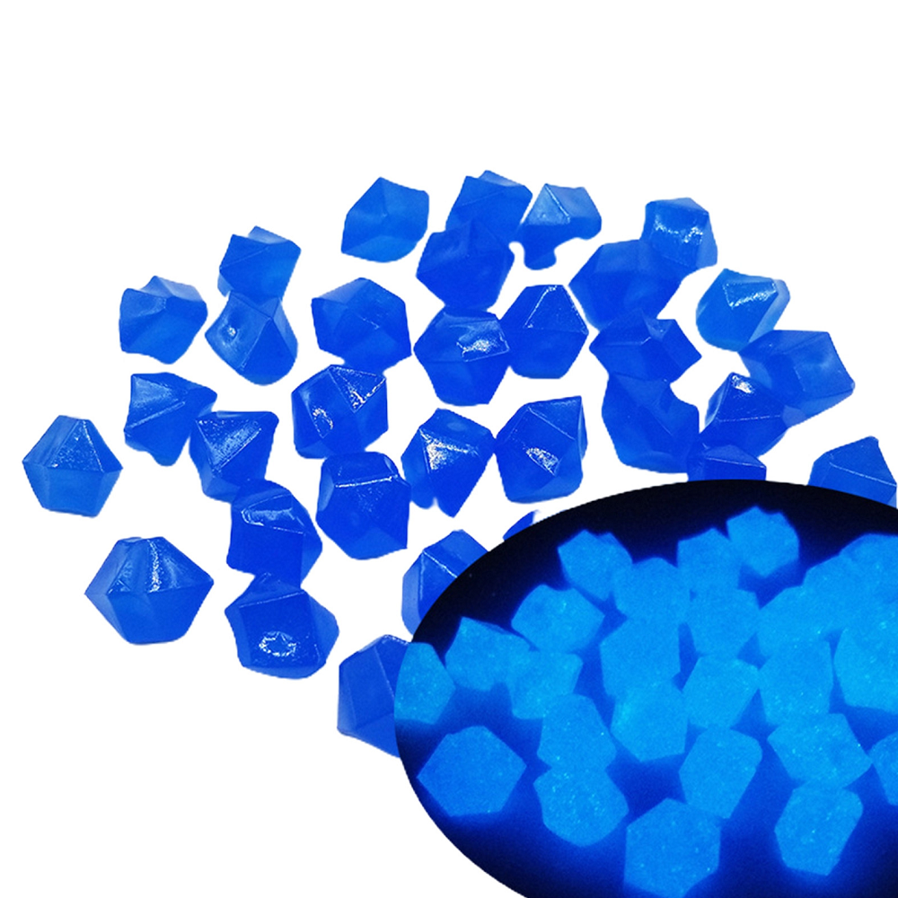 300Pcs Dark Aquarium Pebbles Decorative Walkways Garden Path Luminous Stones