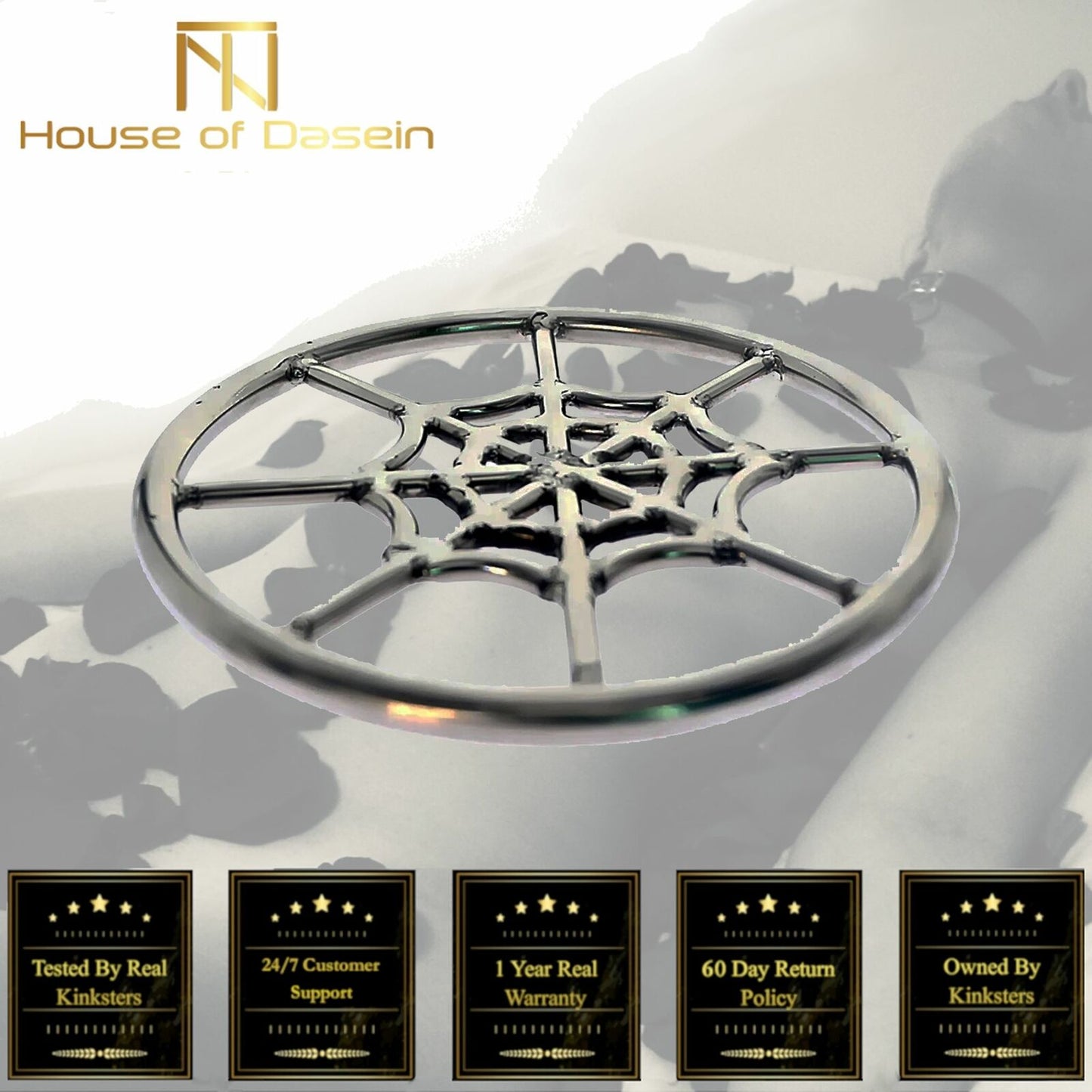 Spider Shibari Metal Bondage Web Ring Bdsm Restraints