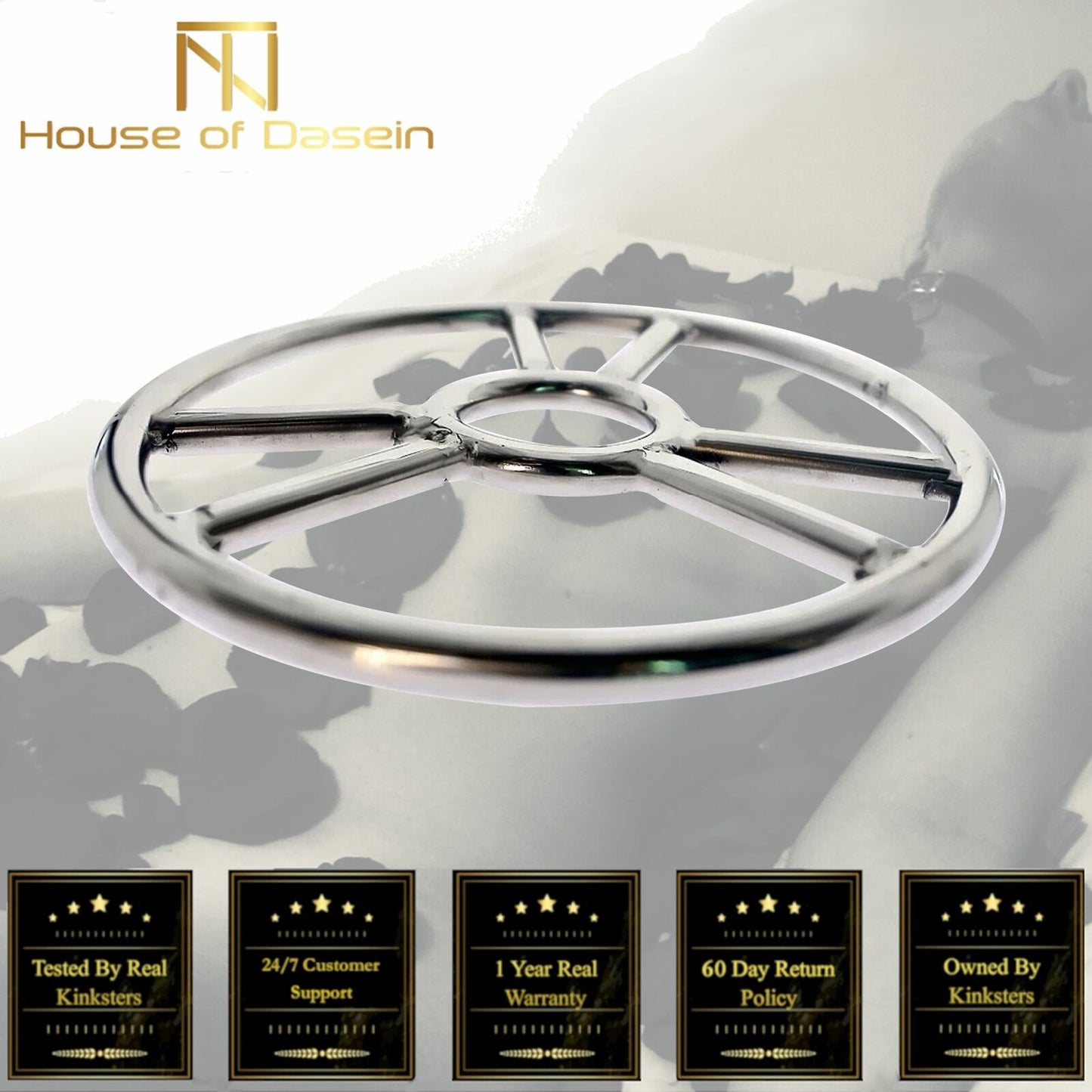 Shibari Stainless Steel Bondage Suspension Ring Bdsm Restraints