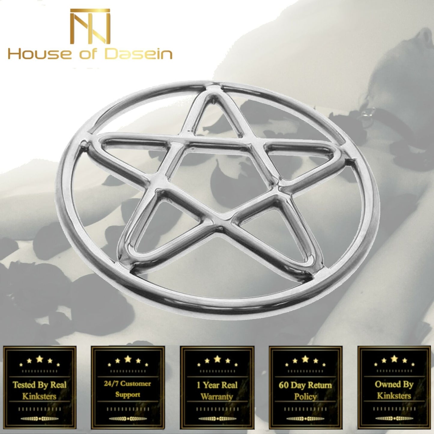 Stainless Steel Star Shibari Bondage Suspension Ring Bdsm Toys