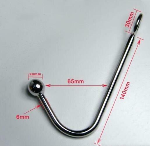 Stainless Steel Metal Rainbow Anal Hook Bdsm Butt Plug Ball Bondage Restraint