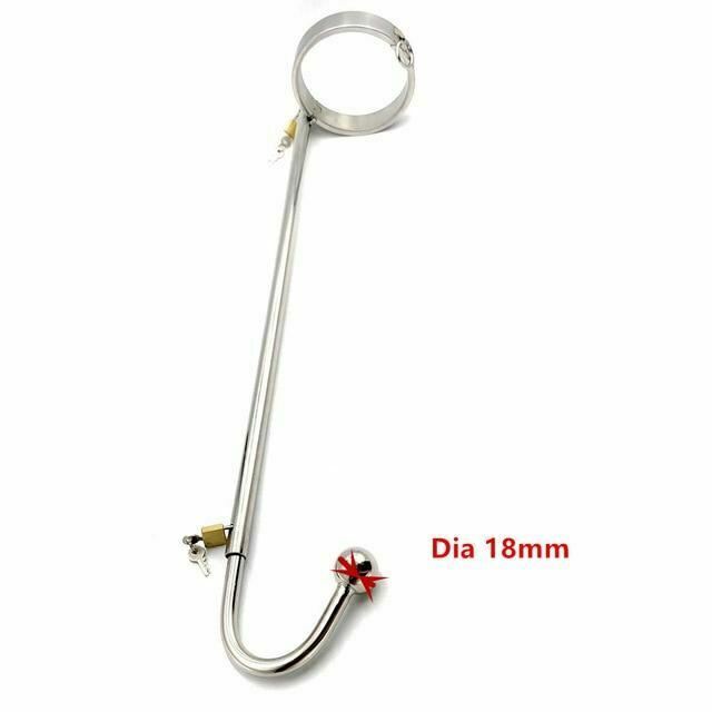 Stainless Steel Collar Slave Posture Bar Anal Hook Bondage Bdsm Restraints Kit