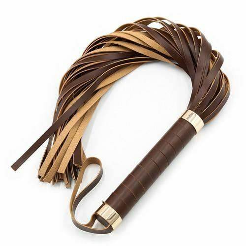 Brown Or Black Flogger Spanking Sex Toy Bdsm Bondage Restraints