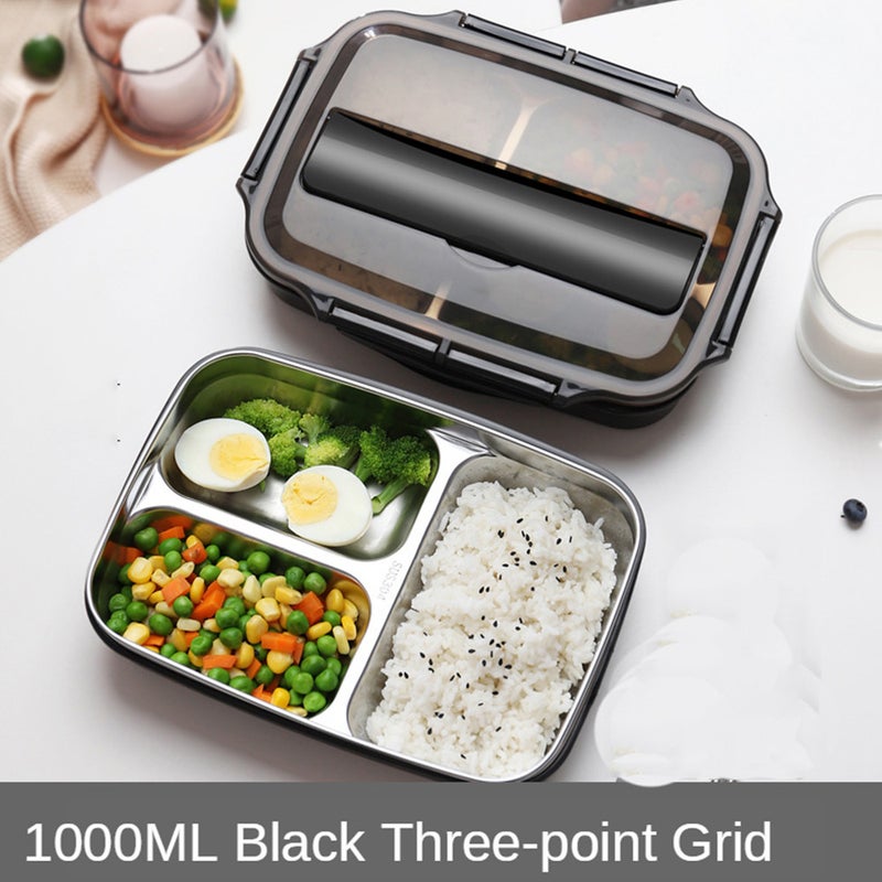 304 Stainless Steel Insulated Lunch Box Partition Leak Proof Bento Student School Adult Office Microwave Oven Food Conta