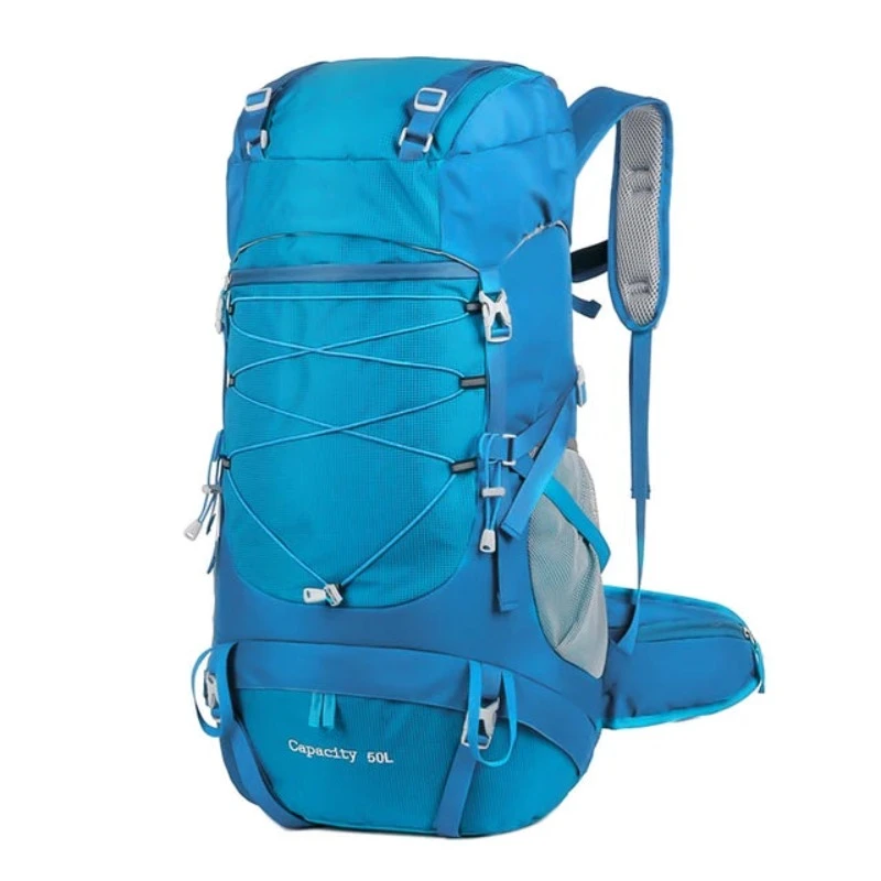 Westtune 50L Hiking Backpack With Rain Cover Multifunctional Mountaineering Bag Outdoor Rucksack For Travel Trekking Cam