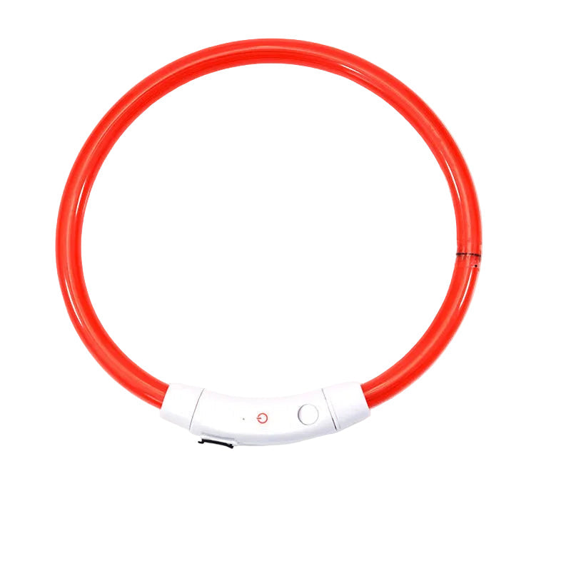3 Mode Led Dog Collar Usb Rechargeable Detachable & Glowing Pet Safety Necklace For Night