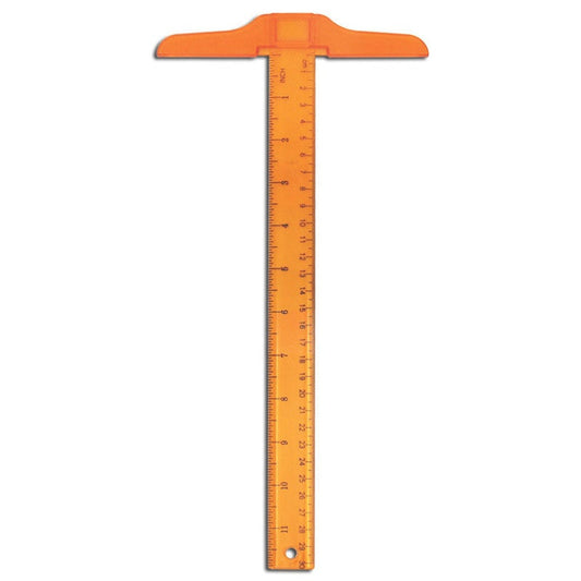 Plastic T Square Metric Ruler Cm Inch Double Side Scale Shaped Measuring Tool