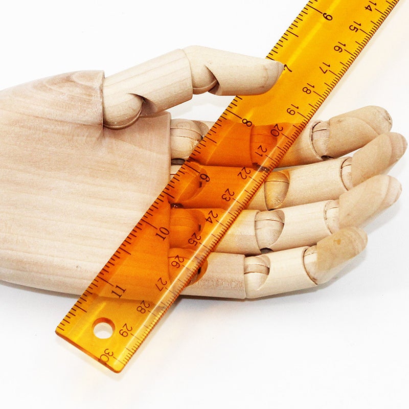Plastic T Square Metric Ruler Cm Inch Double Side Scale Shaped Measuring Tool