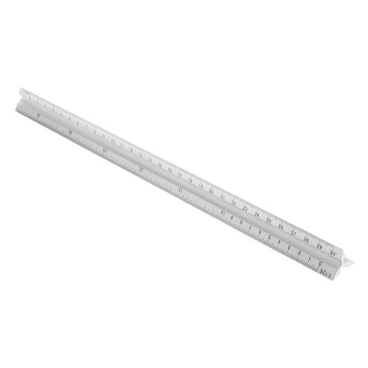30Cm Aluminium Metal Triangle Scale Architect Engineer Technical Ruler 12Inch