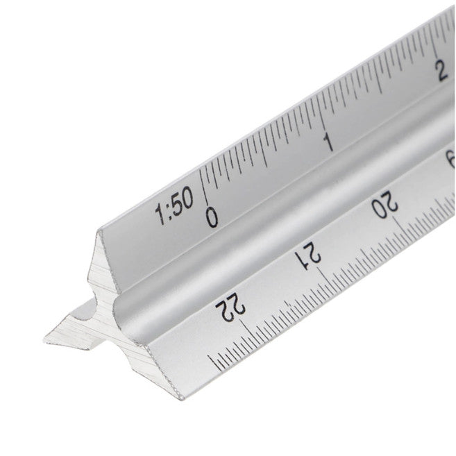 30Cm Aluminium Metal Triangle Scale Architect Engineer Technical Ruler
