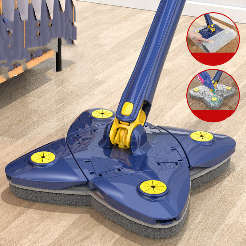360 Spin Flat Mop Squeeze Telescopic Tiles Walls Cleaning Tools