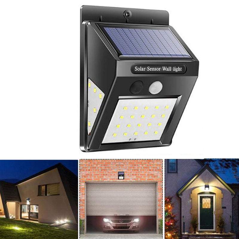 Wall Lights 30 Leds Solar Sensor Waterproof Mounted Sensing