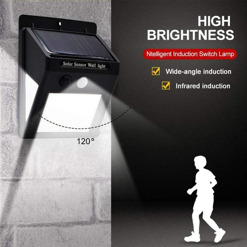 Wall Lights 30 Leds Solar Sensor Waterproof Mounted Sensing