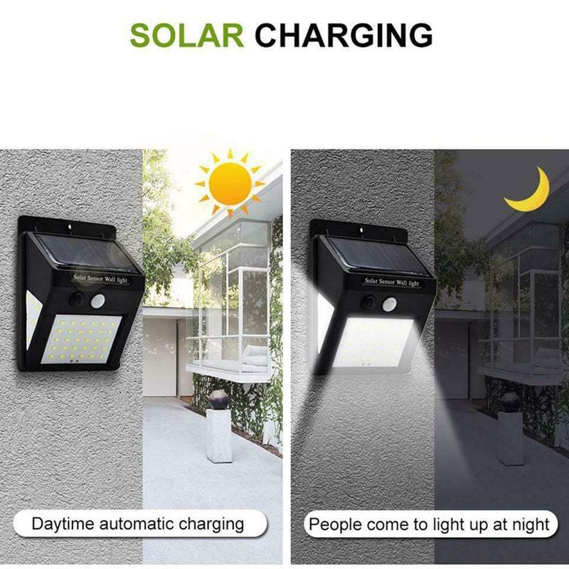 Wall Lights 30 Leds Solar Sensor Waterproof Mounted Sensing