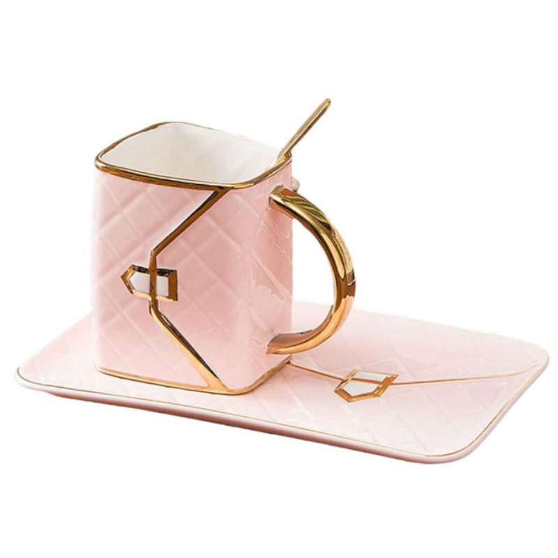 310Ml Novelty Handbag Coffee Cup With Tray
