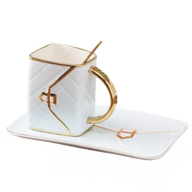 310Ml Novelty Handbag Coffee Cup With Tray