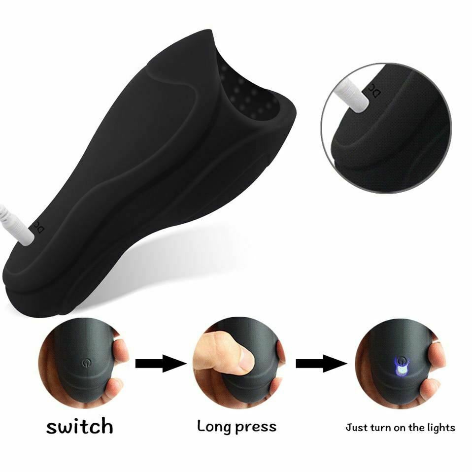 Silicone Male Vibrator Oral Sex Masturbation Glans Sensitivity Exercise Men