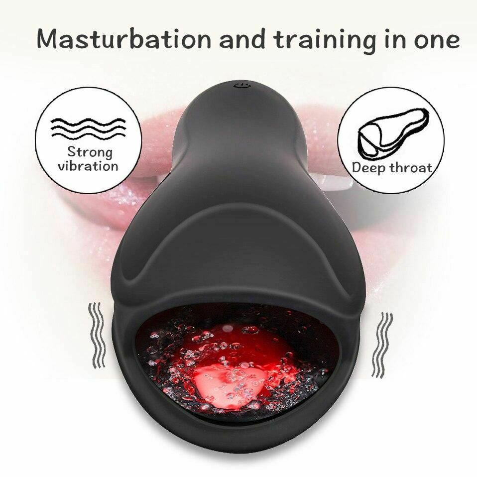 Silicone Male Vibrator Oral Sex Masturbation Glans Sensitivity Exercise Men