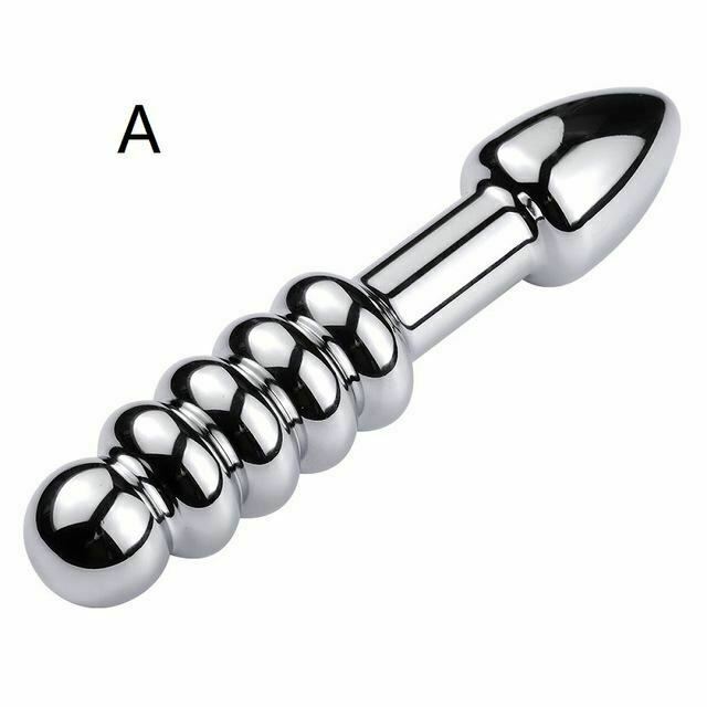 3 Styles Large Metal Anal Beads Butt Plug Dildo Sex Toy