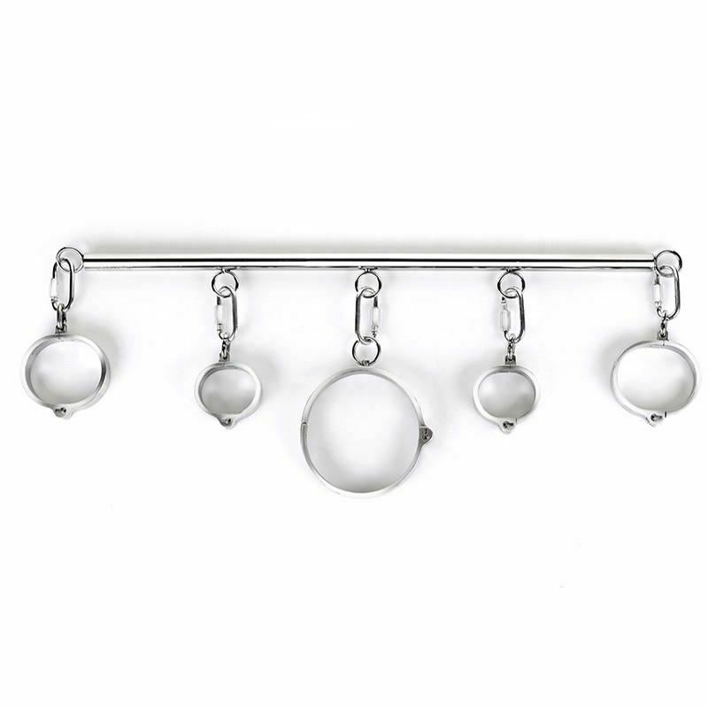 Stainless Steel Spreader Bar Shackles With Collar And Cuffs Bdsm Toys