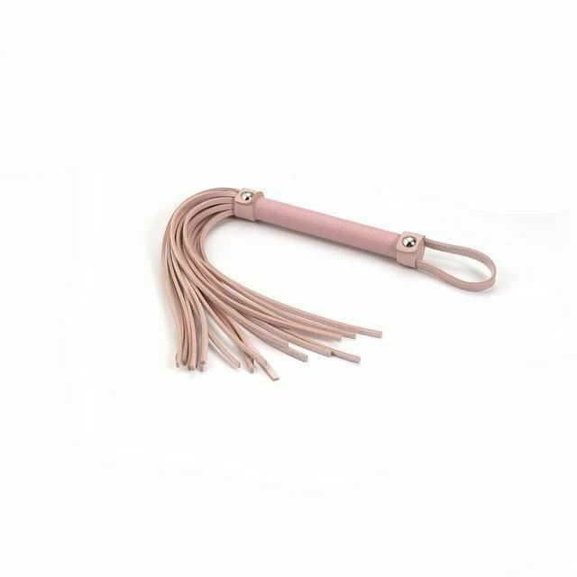 Pink 10Pcs Bdsm Set Collar Nipple Clamps Flogger Cuffs Paddle Rope Blindfold Kit