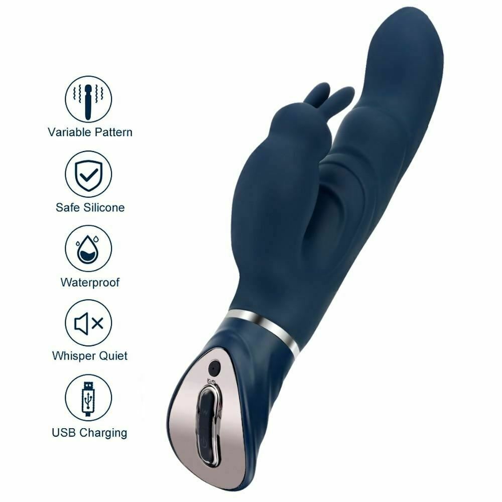 Powerful Blue Rabbit Vibrator Clitoris G Spot Stimulation Waterproof Rechargeable