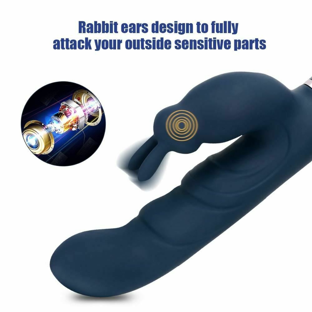 Powerful Blue Rabbit Vibrator Clitoris G Spot Stimulation Waterproof Rechargeable