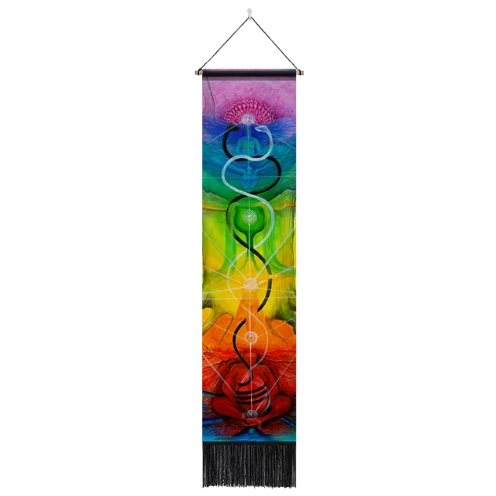 Seven Chakra Tapestry Hippie Mandala Chakras Wall Hanging Fabric Yoga Meditation Tapestries For Spiritual Room Decor
