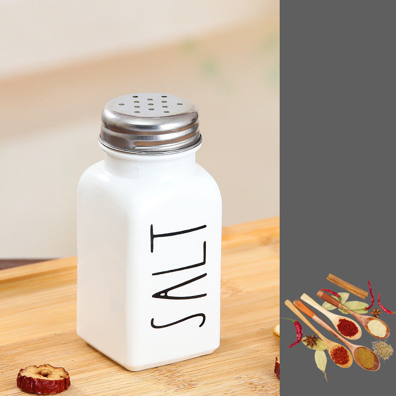 White Black Salt Pepper Shakers Seasoning Bottles