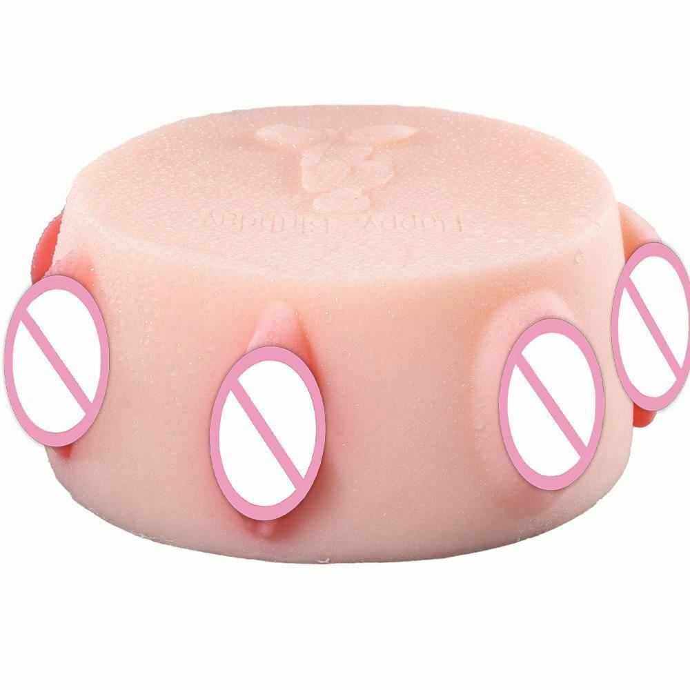 Pussy Birthday Cake Seven Hole Realistic Vagina Male Masturbator Funny Present