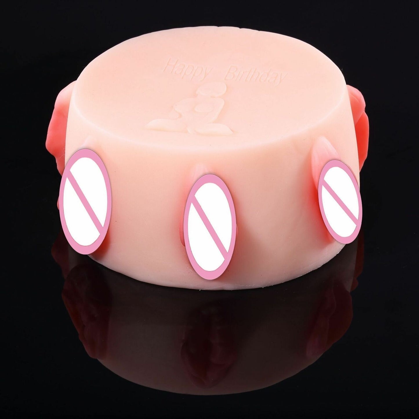 Pussy Birthday Cake Seven Hole Realistic Vagina Male Masturbator Funny Present