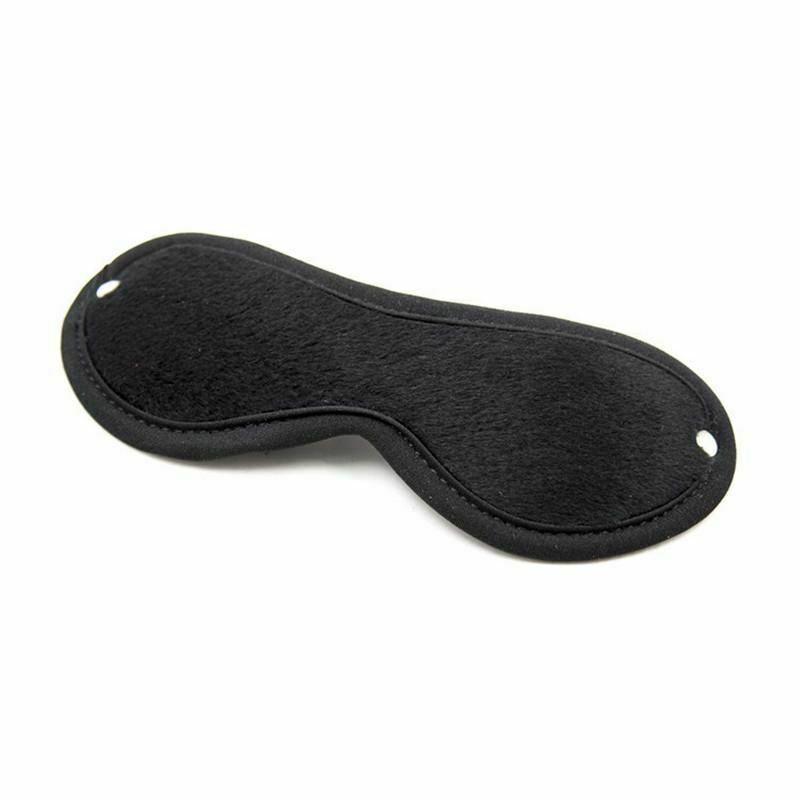 4 Pcs / Set Black Bdsm Beginners Starter Kit Heart Paddle Blindfold Cuffs Ball Gag