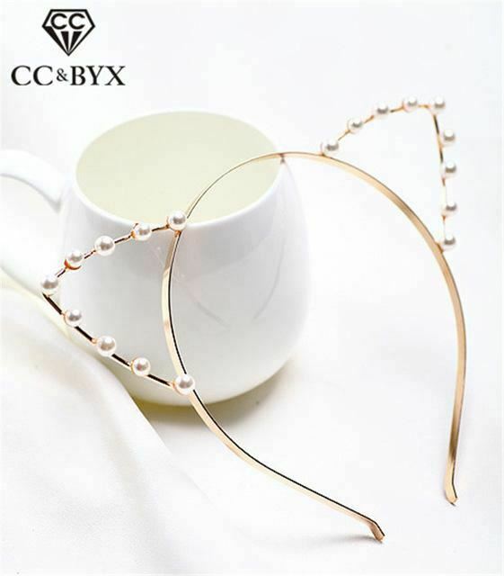 Rhinestone Cat Ear Headband Kitten Pet Play Bdsm Accessories