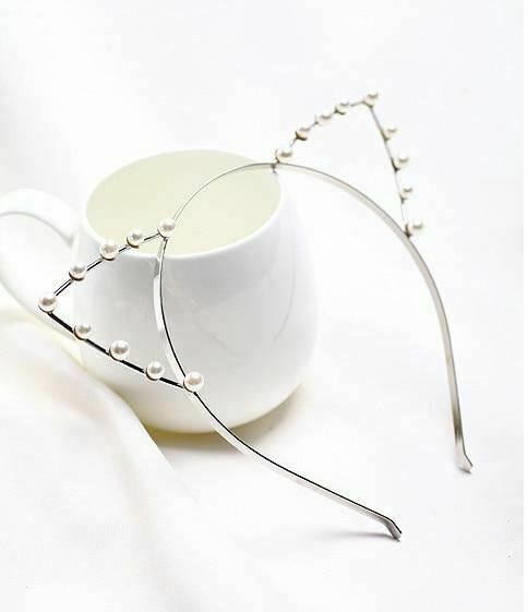 Rhinestone Cat Ear Headband Kitten Pet Play Bdsm Accessories