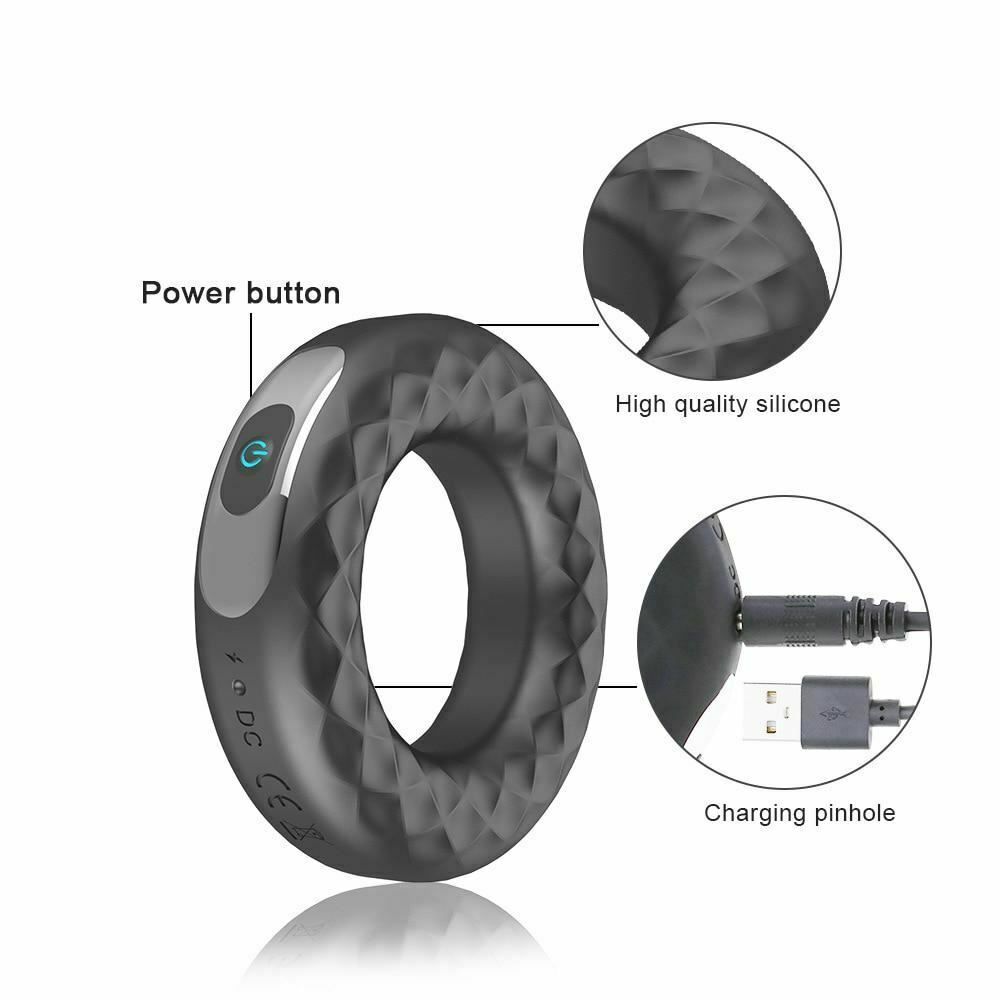 Rechargeable Speed Vibrating Penis Cock Ring Vibrator