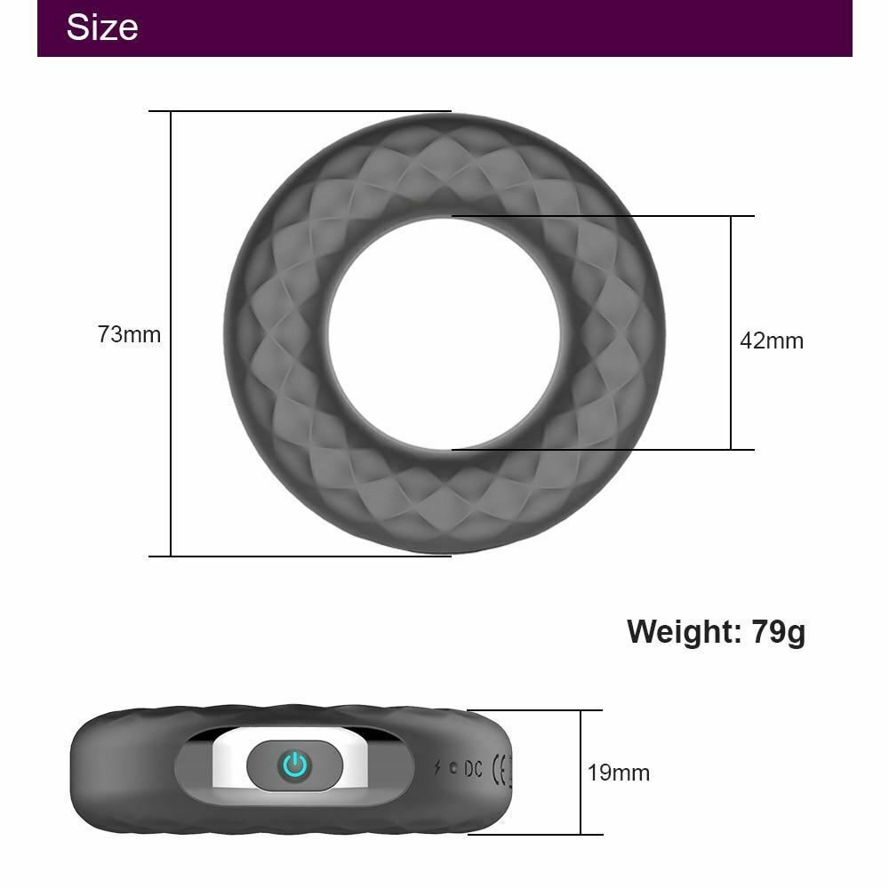Rechargeable Speed Vibrating Penis Cock Ring Vibrator