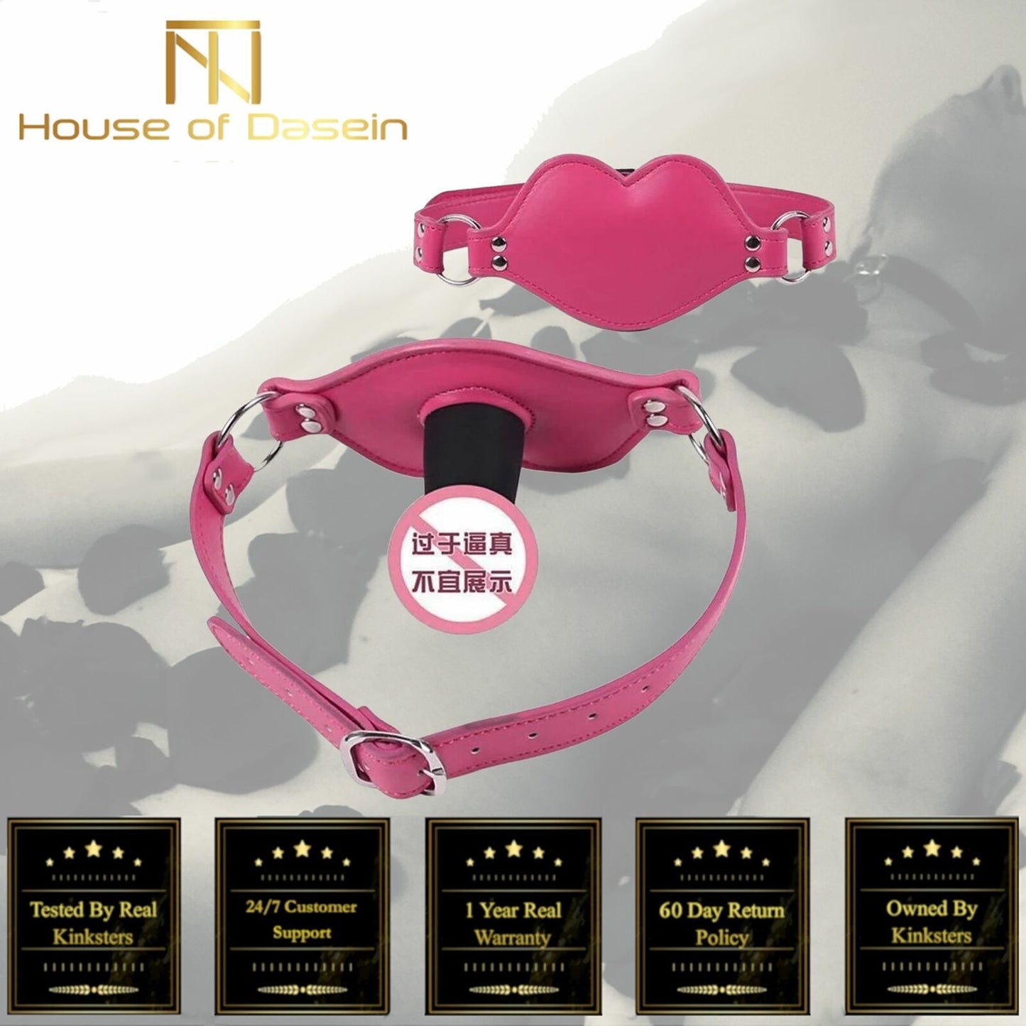 Pink Penis Dildo Gag Cock Mouth Plug Bdsm Bondage Restraints