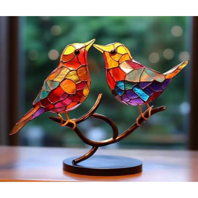 Birds On Branch Desktop Ornaments Home Decor For Bedroom Living Room And Office