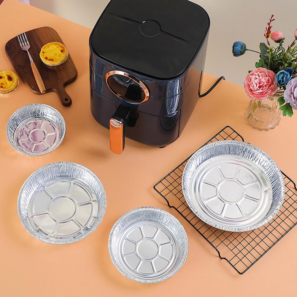 Non-Stick Aluminum Foil Liners Air Fryer Disposable Oil-Proof Steaming Basket Drip Pan Tray